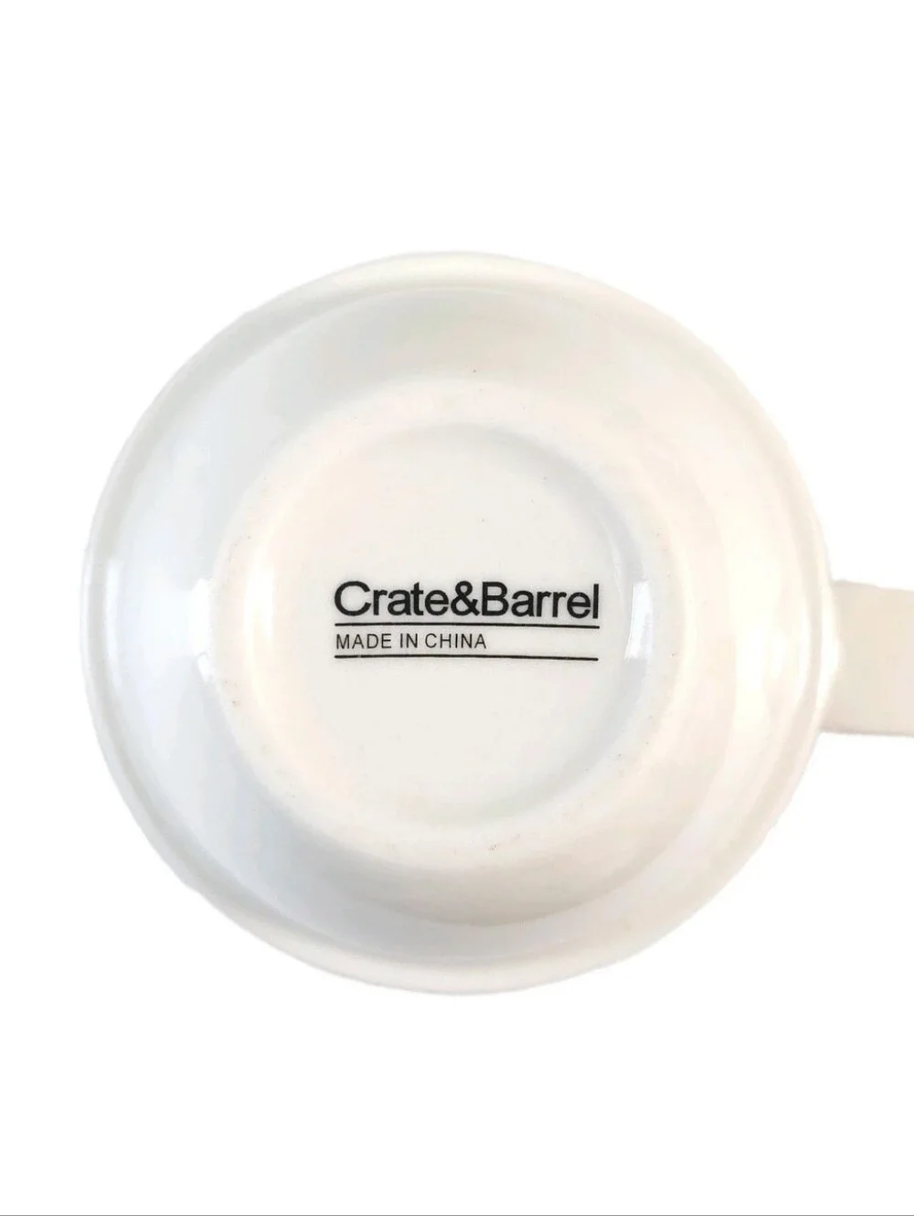 Crate & Barrel Cups Staxx Mugs Vintage 3 Piece Set Stackable White Porcelain